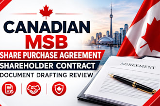 canadian msb share purchase agreement shareholder contract document drafting rev