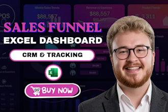build excel sales dashboard CRM lead tracker and revenue pipeline report