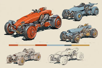 create vehicle concept art and design for games and films