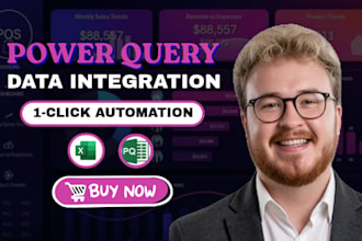 build automated excel power query dashboard and one click data report