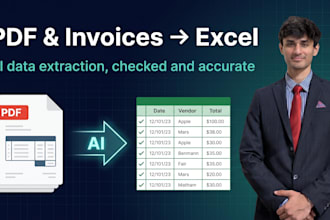 extract pdf and invoice data into excel with ai