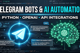 build custom telegram bots with python and openai integration