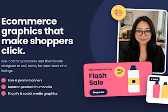 design ecommerce banners sale graphics and amazon product thumbnails