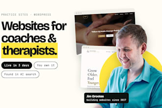 design a wordpress website for coaches and therapists