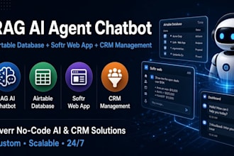 build rag ai agent chatbot, airtable database, softr web app, CRM management