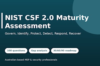 conduct a nist csf cybersecurity maturity assessment for your business