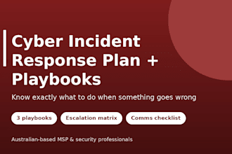 create a professional cyber incident response plan for your business