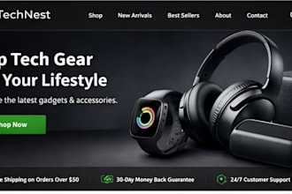 design wix electronics gadget ecommerce website tech accessories online shop