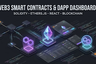 develop web3 smart contracts in solidity and dapp frontends