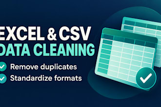 clean and standardize your excel or CSV data