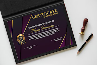 design professional custom certificates