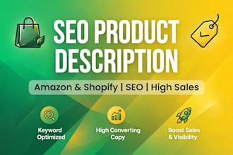 write SEO optimized product description for amazon shopify store