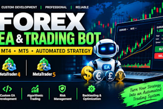 build a forex trading bot and expert advisor for mt4 mt5