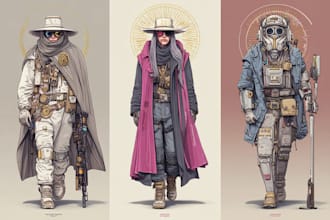 sci fi character illustration or sci fi character