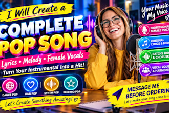 write and sing original topline for pop song