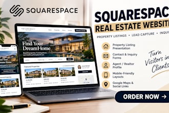 build squarespace real estate realtor property website for lead generation