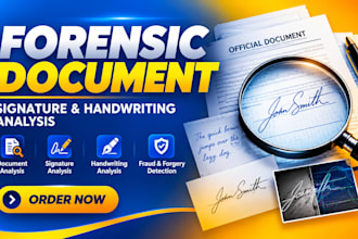 do do forensic document analysis, handwriting and signature analysis, report