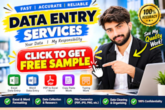 data entry, excel, PDF and copy paste