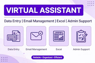 be your reliable virtual assistant for data entry and admin support