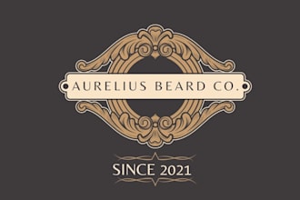 make greatest roman beard oil logo for men