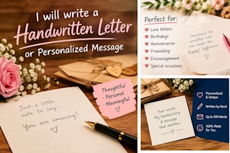 write a heartfelt handwritten letter or personalized message