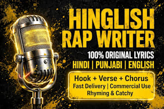 write original hindi english punjabi lyric for you