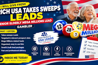 give fresh rich USA takes sweeps leads,senior elderly mega millions lead,gambler