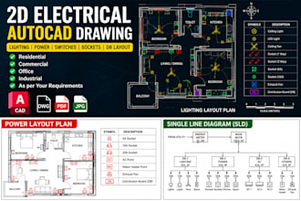 create professional electrical drawings in autocad 2d