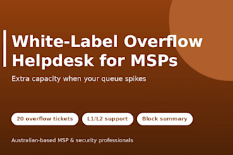 provide white label overflow IT helpdesk support for your msp