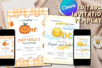 design kids birthday, event, engagement invitation