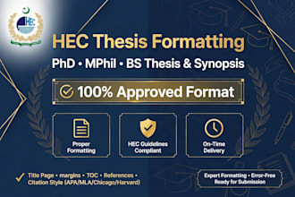 format thesis and synopsis in hec format