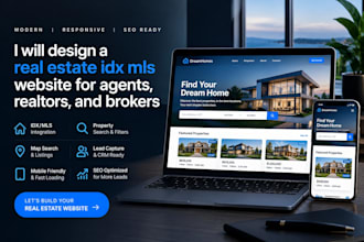 design a real estate idx mls website for agents, realtors, and brokers