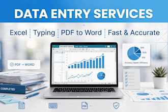do data entry , excel typing