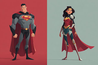 do superhero character for comics