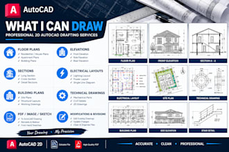 create accurate professional 2d autocad drawings