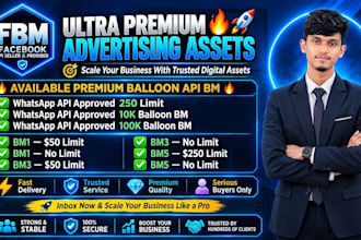 create facebook business manager 250 api 2k 10k 100k and unlimited avilable