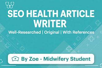 write health medical and midwifery articles and blog posts