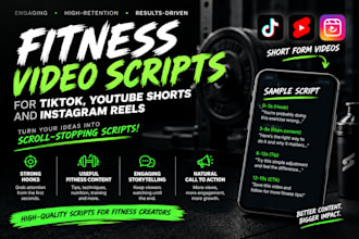 fitness video scripts for youtube shorts and tiktok
