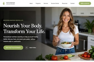 build wix nutritionist website wellness program diet consultation booking