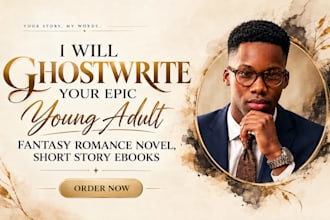 ghostwrite young adult fantasy fiction novel or ebook short stories
