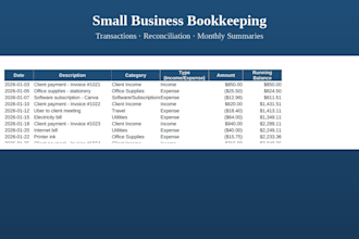 do your small business bookkeeping in excel or google sheets
