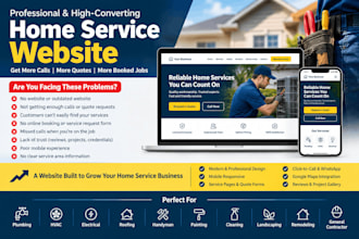 make home service website for hvac, roofing, plumbing
