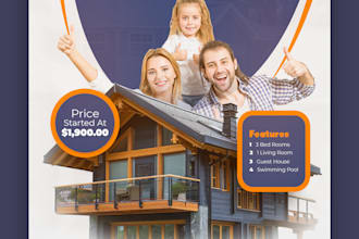 design modern real estate flyers posters and property ads