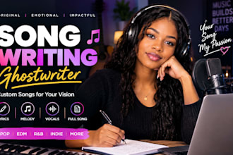 song writing ghost writer female songwriter female vocal edm singer pop singer