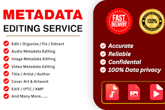 edit audio video and image metadata, tags, cover art and file information