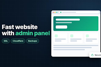 build a fast website with admin panel, SSL and cloudflare setup