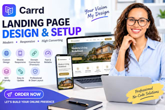build carrd landing page website responsive business personal porfolio