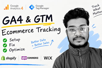 setup and fix ga4 GTM ecommerce and conversion tracking