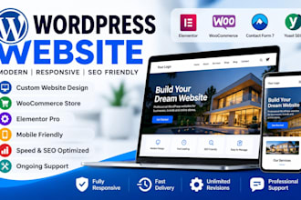 build wordpress website with elementor