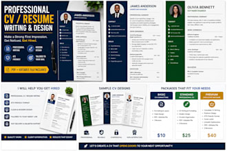 write, format, and design a professional CV or resume